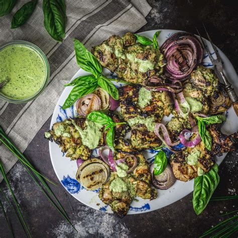 grilled-chicken-with-basil-green-goddess-dressing image