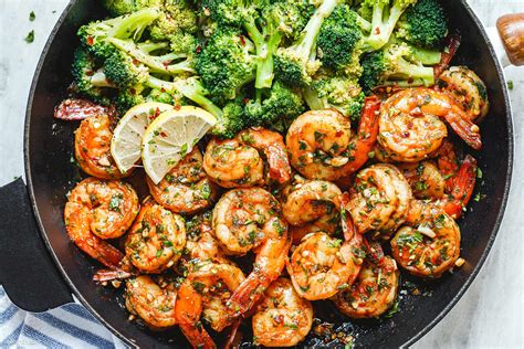 garlic-butter-shrimp-recipe-with-broccoli-eatwell101 image