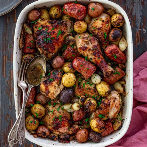 oven-roasted-chicken-sausage-and-potatoes-olivias-cuisine image