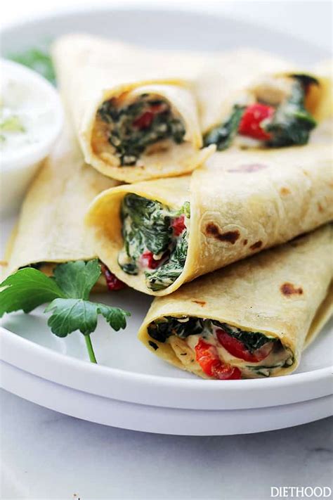 creamy-spinach-and-feta-cheese-tortilla-wraps image