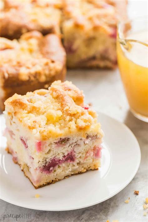 rhubarb-cake-with-vanilla-sauce-the-recipe-rebel image
