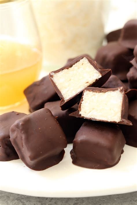 healthy-dark-chocolate-coconut-bites-the-harvest-kitchen image