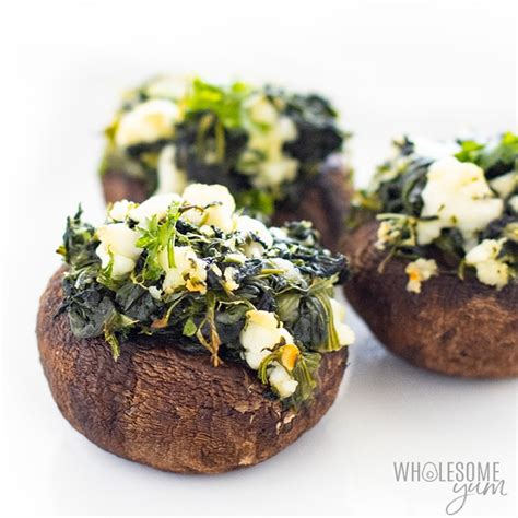 healthy-spinach-stuffed-mushrooms-recipe-wholesome image