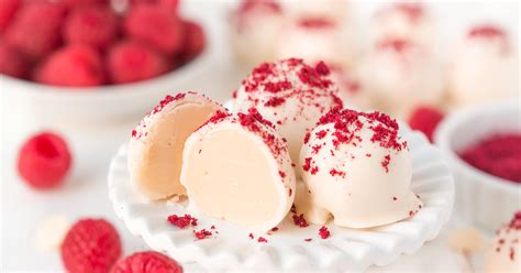 white-chocolate-raspberry-truffles-garnish-glaze image