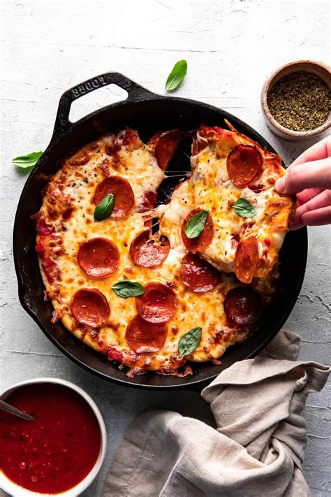 the-best-cast-iron-skillet-pizza-30-minute-modern image