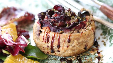 beet-tarts-with-goat-cheese-and-caramelized-onions-pbs image