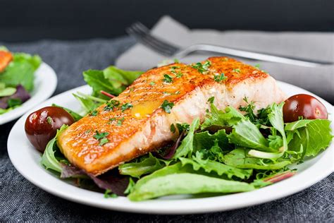 pan-seared-salmon-salad-with-lemon-dijon-vinaigrette image