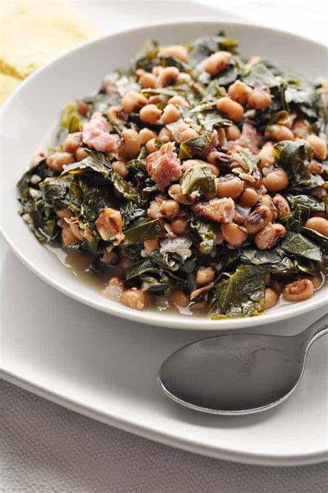 southern-black-eyed-peas-and-collard-greens-savory-with-soul image