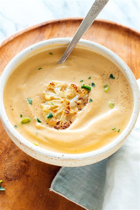 creamy-roasted-cauliflower-soup-recipe-cookie-and-kate image