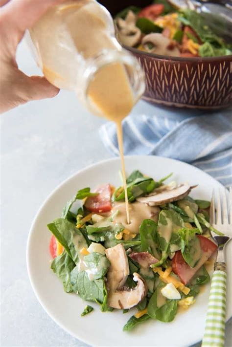 spinach-bacon-egg-salad-with-creamy-honey-mustard image