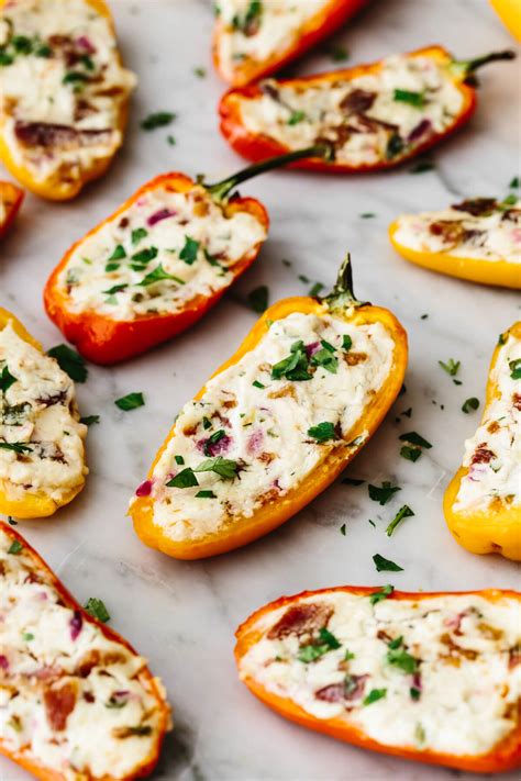 bacon-and-goat-cheese-stuffed-mini-peppers image