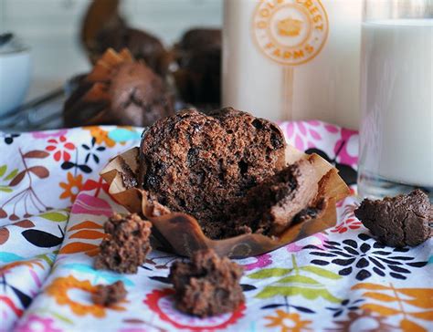 double-chocolate-muffins-extra-fudgy-with-vanilla image