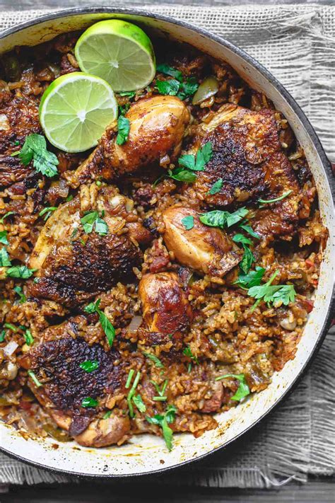 simple-one-pan-spanish-chicken-and-rice-the image