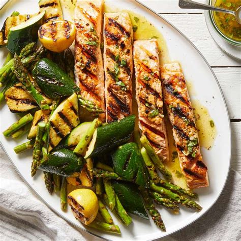 grilled-salmon-vegetables-with-charred-lemon image