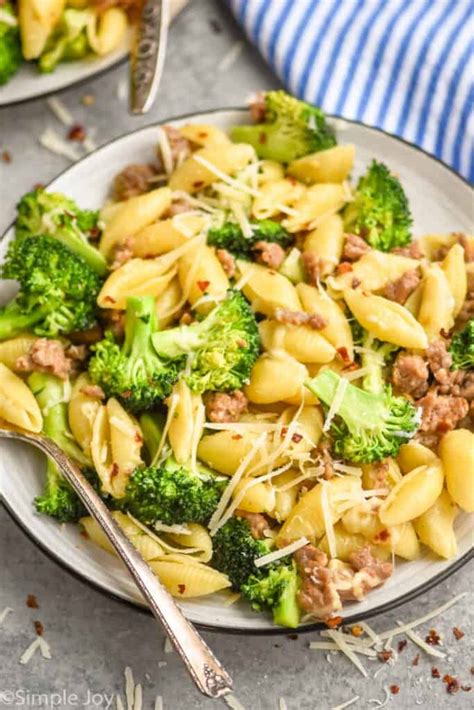 sausage-broccoli-pasta-simple-joy image