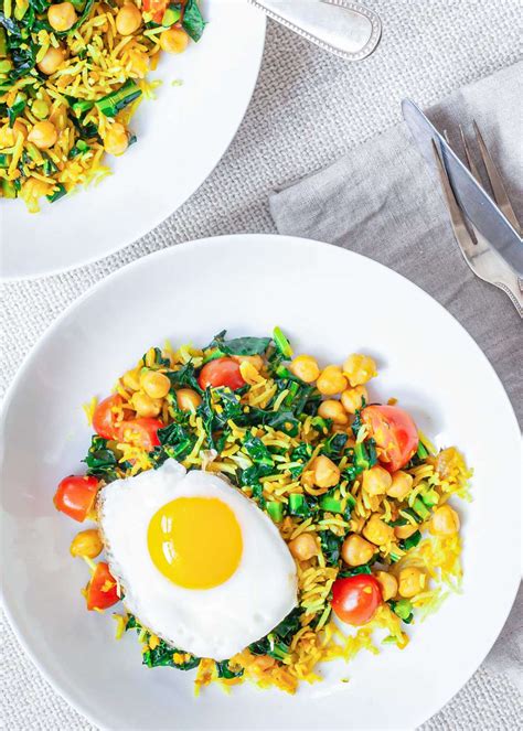 turmeric-fried-rice-with-eggs-and-kale image