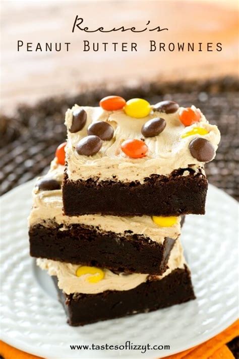 reeses-chocolate-peanut-butter-brownies-tastes-of-lizzy-t image