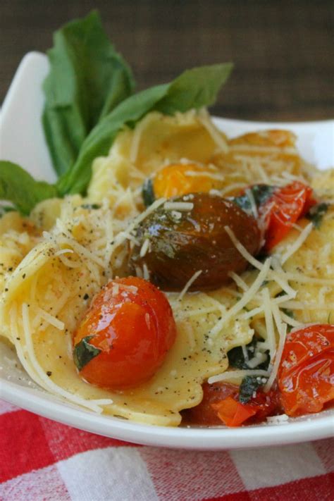 cheese-ravioli-with-brown-butter-and-fresh-tomato-sauce image