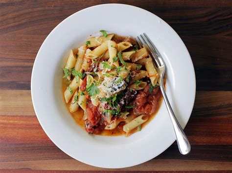 charred-tomato-sauce-with-penne-pasta image