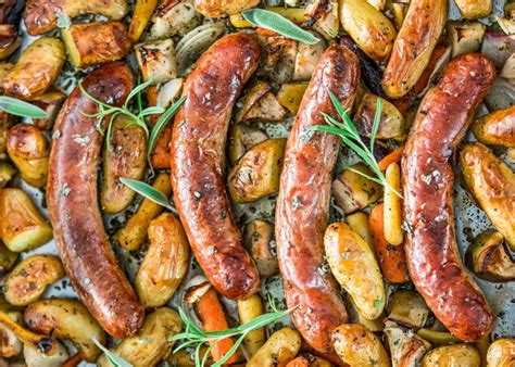 baked-apples-and-sausage-sheet-pan-dinner image