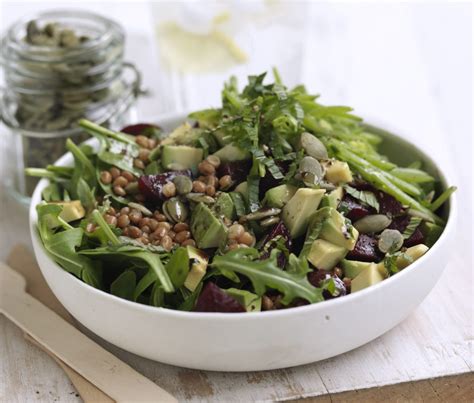 lentil-beetroot-mint-and-green-bean-salad-healthy image