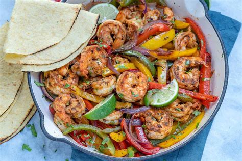 super-easy-shrimp-fajitas-recipe-healthy-fitness-meals image