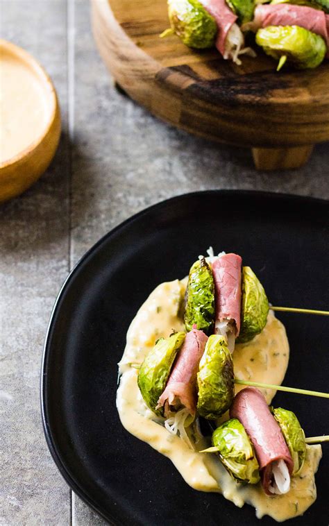 reuben-skewers-corned-beef-and-sprouts image