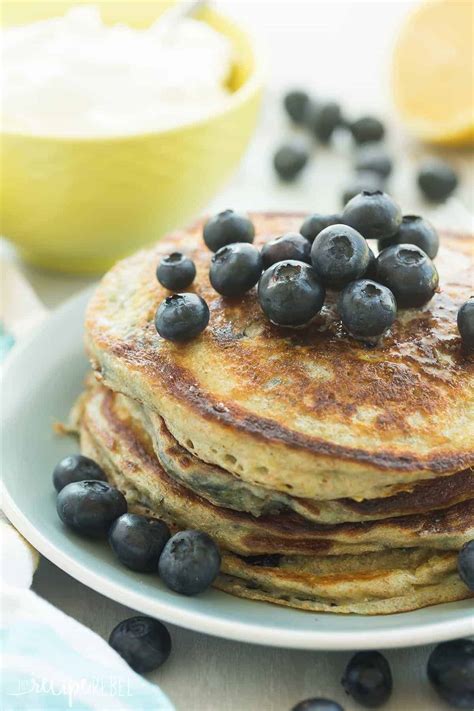 lemon-blueberry-greek-yogurt-pancakes-the-recipe-rebel image