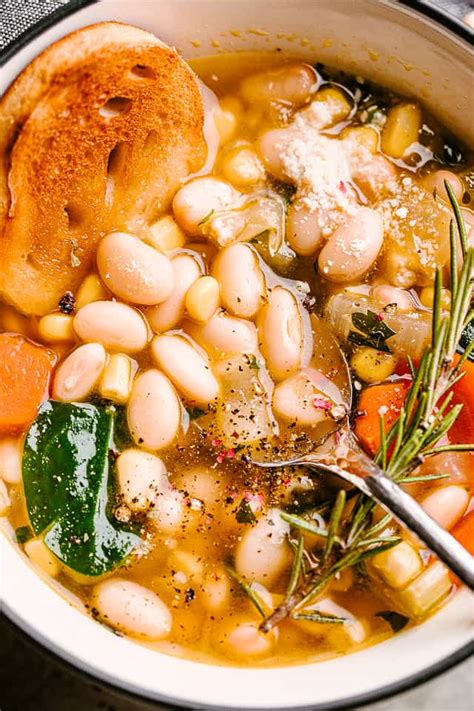 easy-tuscan-white-bean-soup-with-parmesan-diethood image