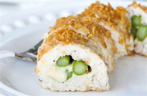 asparagus-and-swiss-cheese-stuffed-turkey-cutlets image