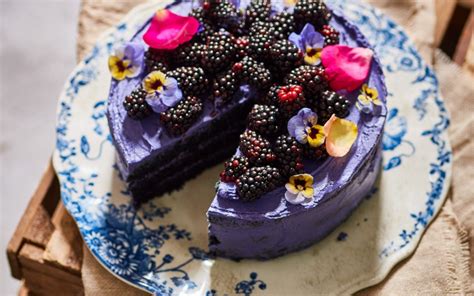purple-velvet-cake-for-pancreatic-cancer-awareness image