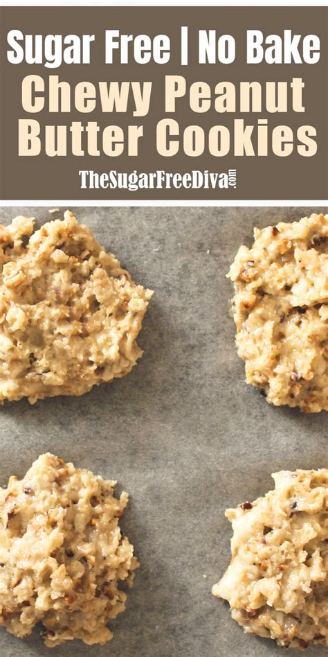 sugar-free-no-bake-peanut-butter-cookies image