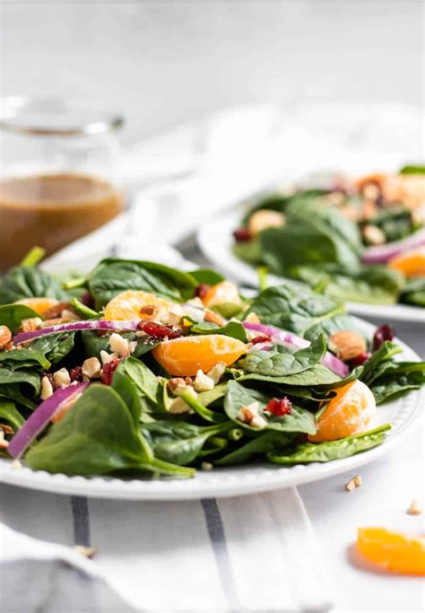 spinach-mandarin-salad-with-honey-balsamic-dressing image