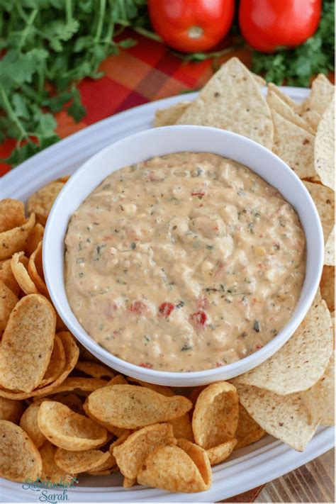 slow-cooker-sausage-rotel-cheese-dip image