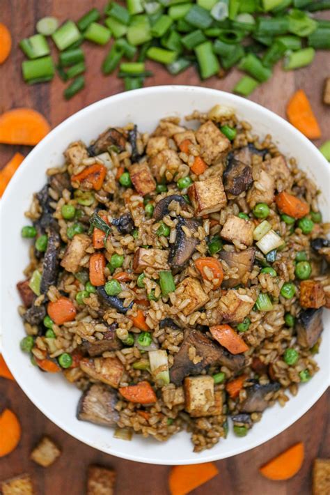 mushroom-tofu-fried-rice-daily-vegan-meal image