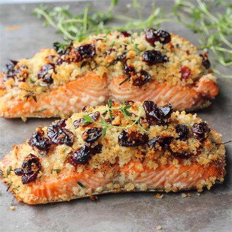 baked-salmon-with-cranberry-thyme-crust-ready-in-20-minutes image