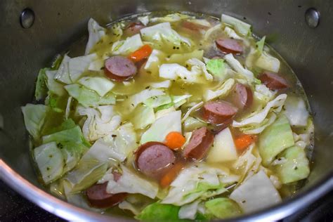 cabbage-sausage-soup-cook2eatwell image