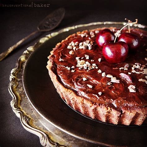 chocolate-black-cherry-tart-recipe-unconventional image