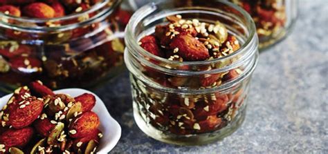 spiced-tamari-almonds-pepitas-and-sesame-seeds image