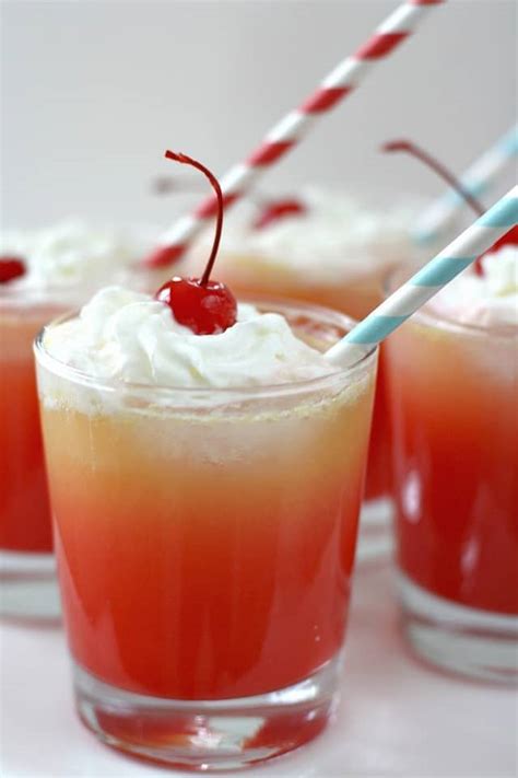 layered-shirley-temples-butter-with-a-side-of-bread image