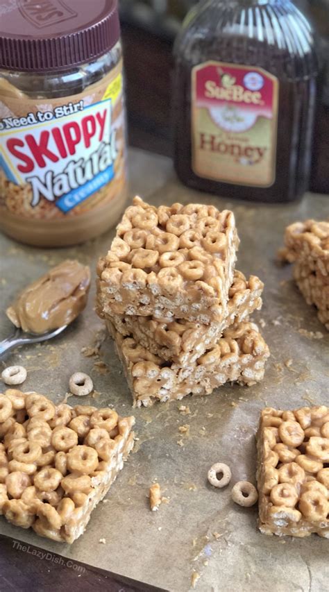 3-ingredient-peanut-butter-cheerio-bars-the-lazy-dish image