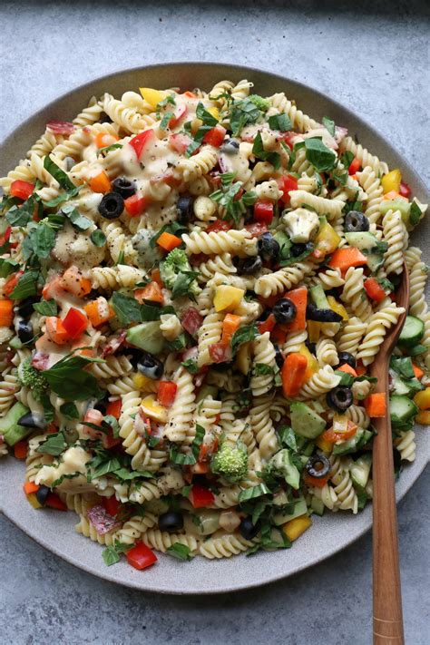 summer-pasta-salad-with-dijon-vinaigrette-hip-foodie image