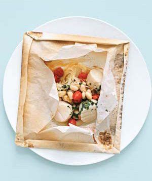 scallops-in-parchment-recipe-real-simple image
