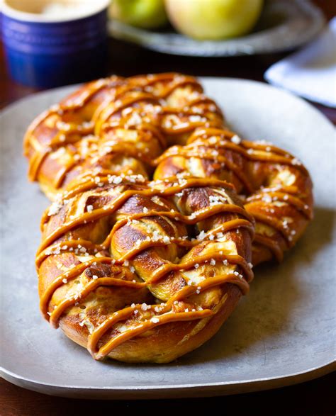 caramel-apple-homemade-soft-pretzel-recipe-a-spicy image