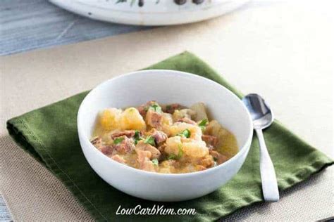 crock-pot-ham-cauliflower-potato-stew-low-carb image