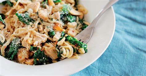 keto-pasta-with-lemon-kale-chicken-recipe-purewow image