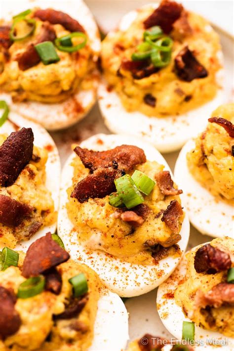 deviled-eggs-with-bacon-easy-recipe-the-endless image