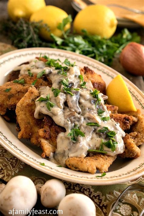chicken-escalope-with-mushroom-sauce-a-family-feast image