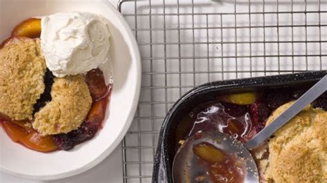 peach-and-blackberry-cobbler-with-crystallized-ginger image