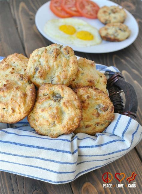 white-cheddar-sausage-breakfast-biscuits-peace image
